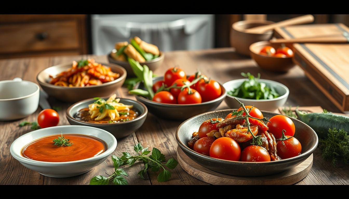 Fresh ingredients for healthy home cooking